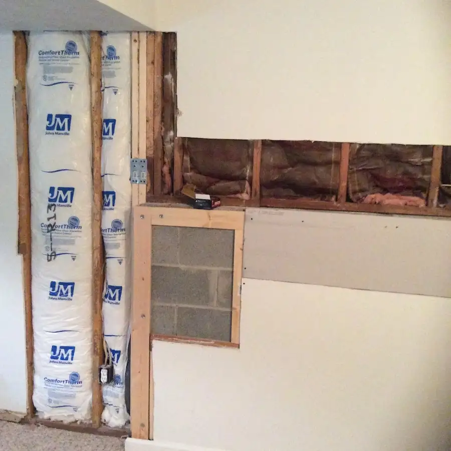 Wall insulation replacement during Structural Drying in Long Branch